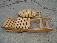 Кресло-шезлонг складной и стол складной